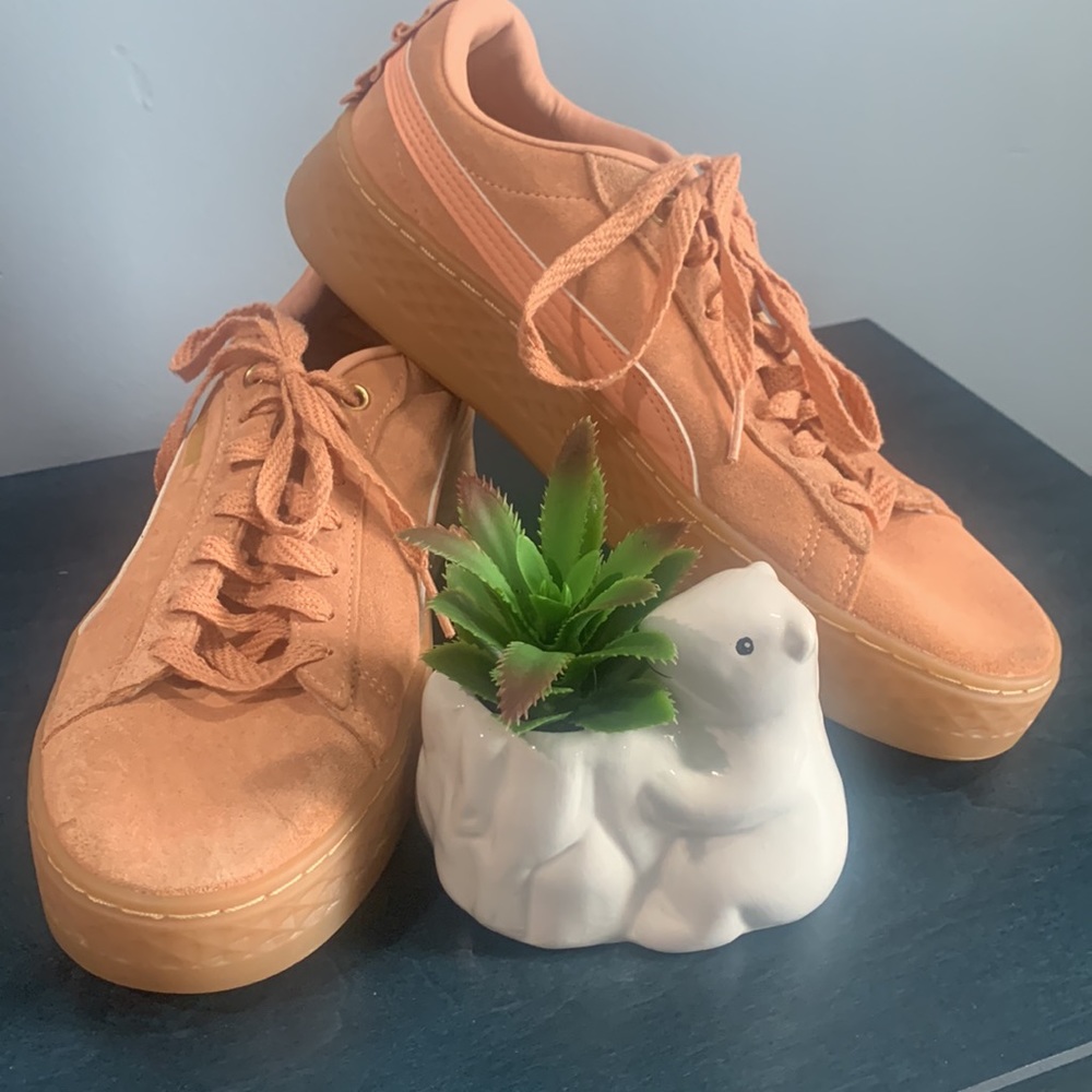 PUMA Smash Platform Sneakers Size 10, color Dusty coral